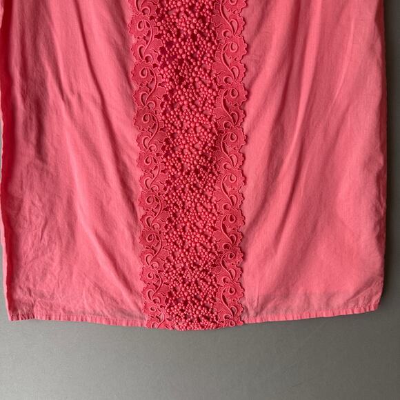 J. Crew sz XS pink 100% cotton shift mod sleeveless mini dress - Picture 3 of 7
